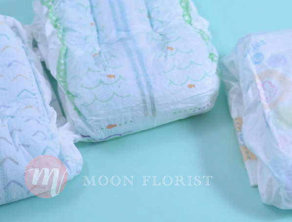 BB禮物籃, 初生嬰兒禮物, Moon Florist - 尿片