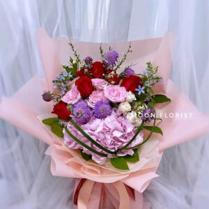 母親節花束, 母親節花, Moon Florist -粉紅繡球03