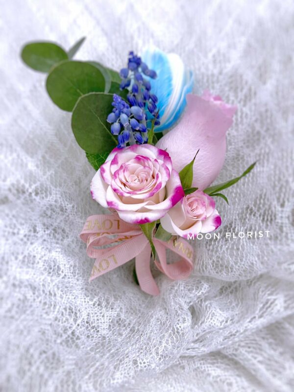 結婚花球, 襟花, Moon Florist -鮮花花球藍色鬱金香05