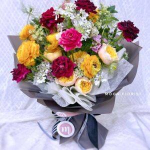 母親節花束, 母親節花, Moon Florist -鮮艷玫瑰03