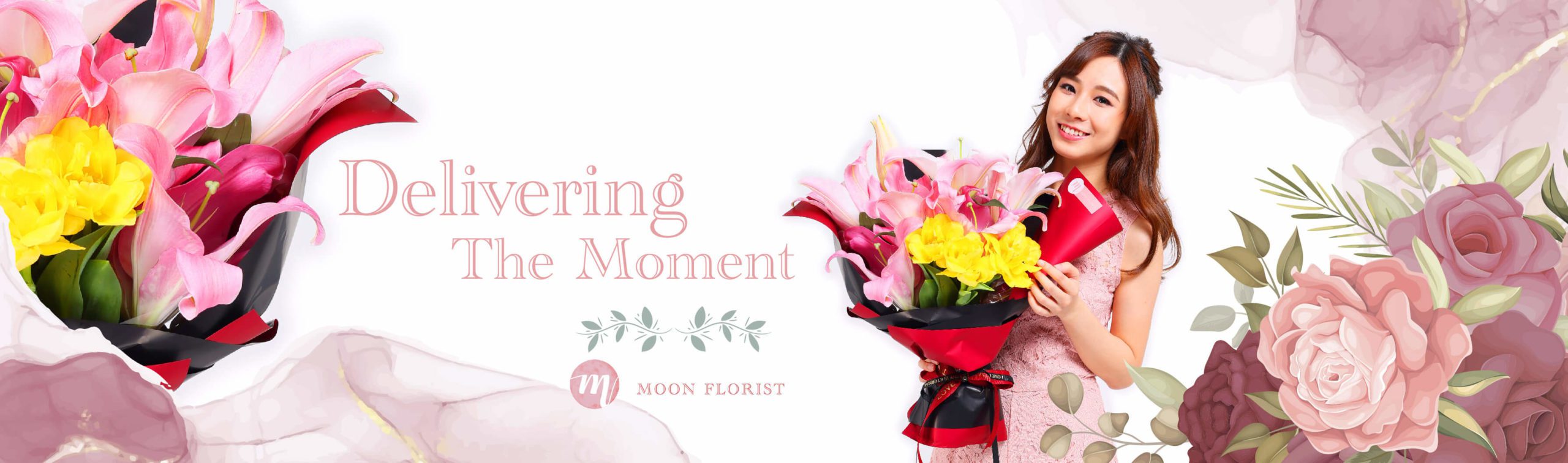 康乃馨花束, 康乃馨, Moon Florist 母親節康乃馨花束 -model banner