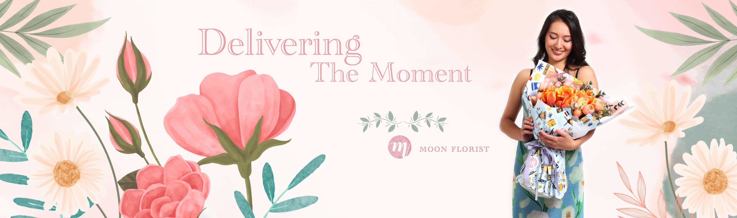 買花, 網上買花, Moon Florist -model banner02